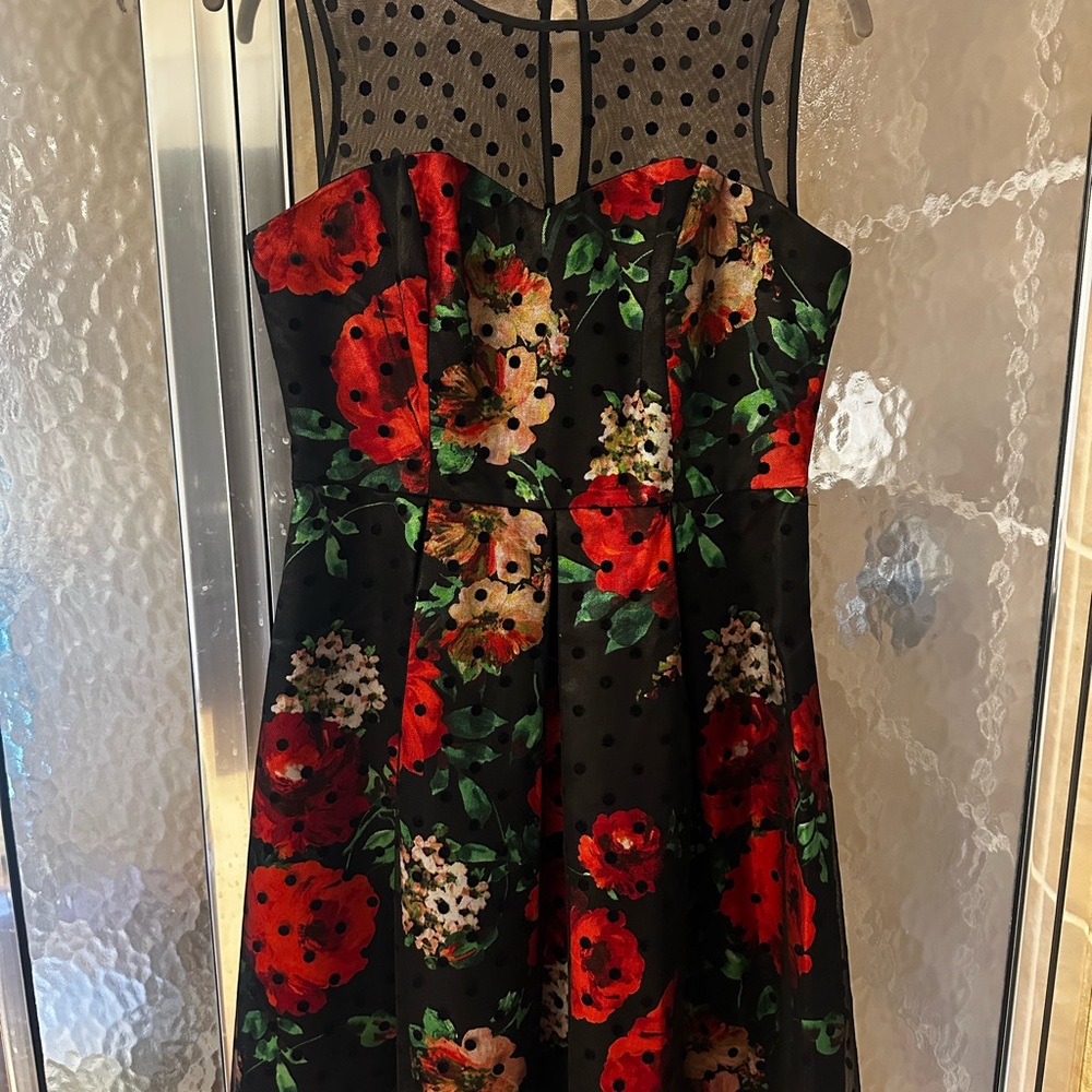 Studio One Black Dress with Sheer Detail - Picture 3 of 4